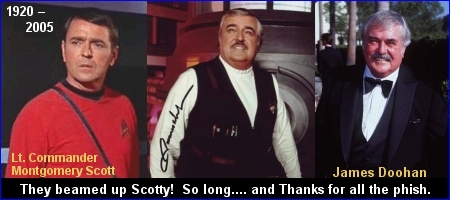 They Beamed Up Scotty! Those Bastids!